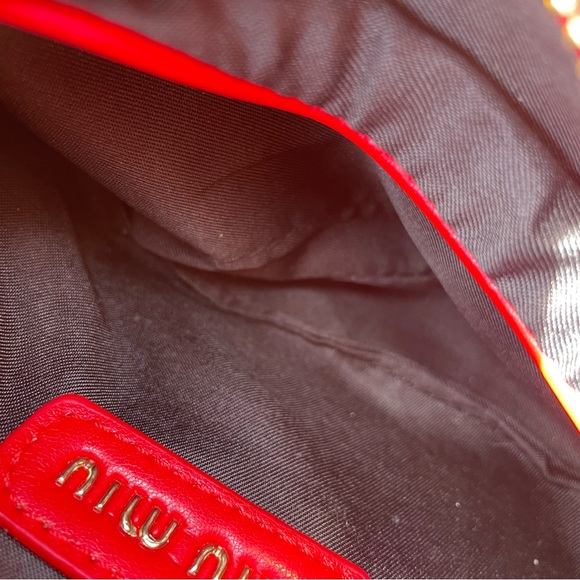 Miu Miu Mini Quilted Shoulder Red Bag - Picture 5 of 5